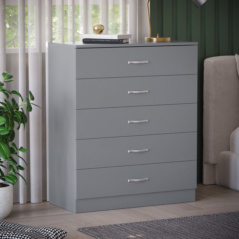 Maybery 5 Drawer 75Cm W Chest, Grey