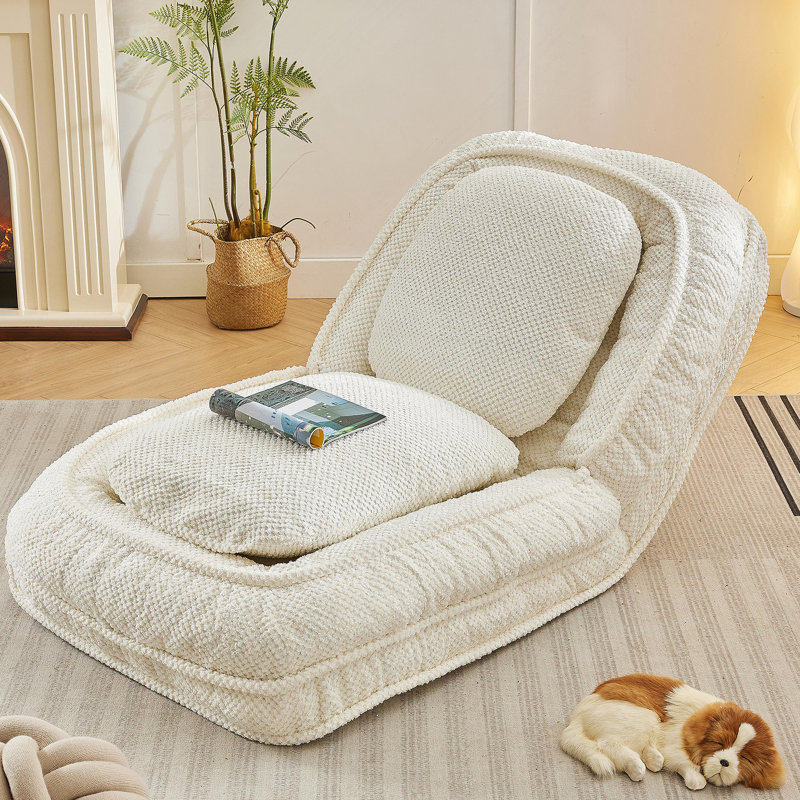 Lit pour chien polyvalent avec positions réglables et conception compacte pour une détente ultime, Blanc