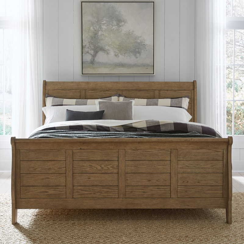 Oconee Sleigh Bed, Queen, Natural