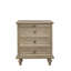 Ensemble de 2 tables de chevet avec 4 tiroirs, table de bout en bois avec tablette coulissante dissimulée, grande table d'appoint avec 4 pieds en bois massif et poignée en métal, assemblage facile, brun clair-806322460-806322458