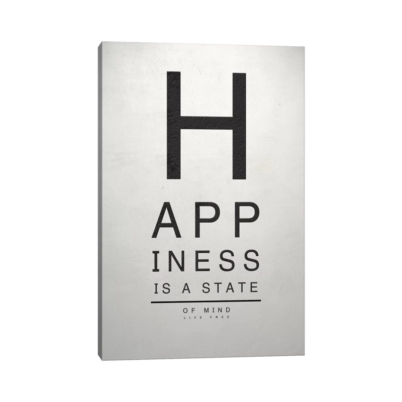 «Inspirational Eye Chart I» par SD graphiques Studio - Art textuel sur toile tendue, H 12 po x l 8 po x P 0,75 po