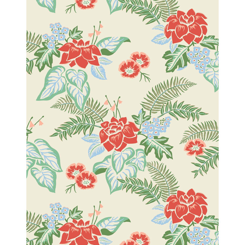 Lanai Wallpaper | Traditional / Roll - 27" x 30', Parchment