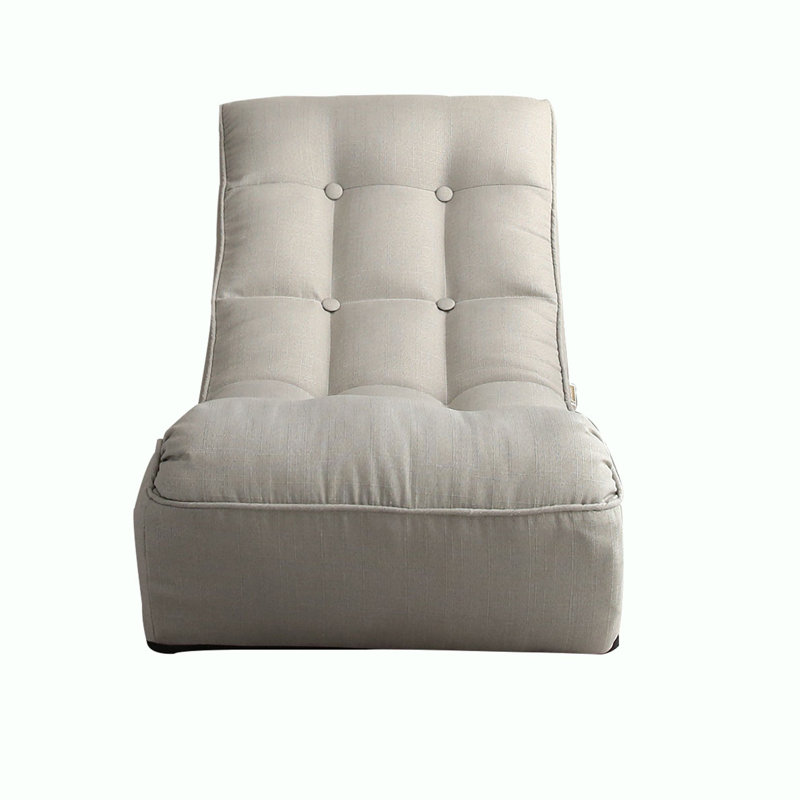 Adjustable Armless Chair, Gray Linen