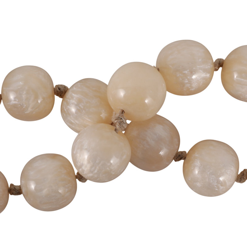 Resin Bead Strand with Tassels - Modern Boho Decorative Accent Featuring Sleek Resin Design and Contemporary Trendy Style for Versatile Statement Displays