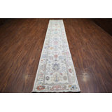 Oushak Collection, Transitional One-of-a-Kind Runner 2'7" X 15'6" Hand Knotted Area Rug