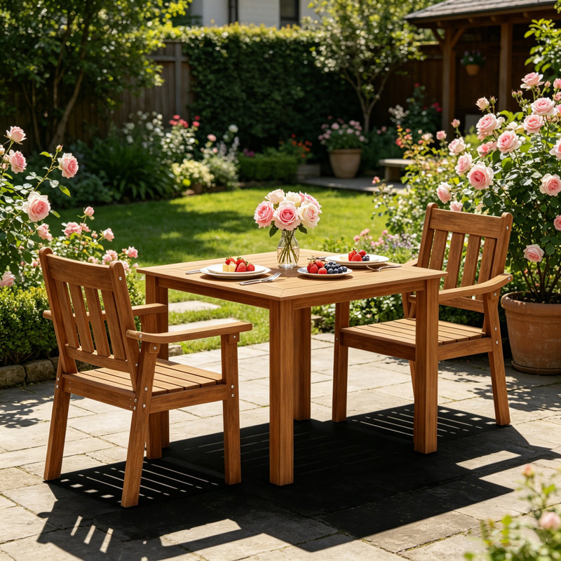 Ensembles de salle à manger d'extérieur imperméables toutes saisons - Ensembles de salle à manger d'extérieur modernes résistants à la rouille pour terrasse de jardin 1 table et 2 chaises