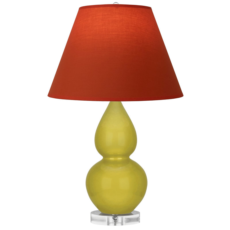 Petite lampe d'appoint à double gourde, Tanger / taupe, Vert cédrat
