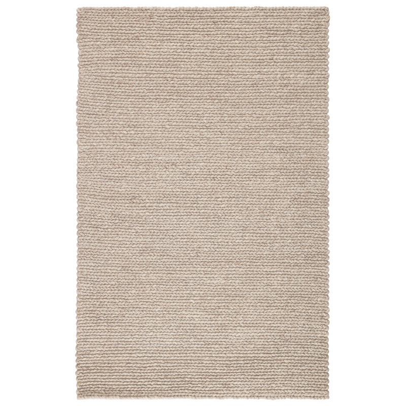 Checotah Handmade Wool Gray Area Rug, Rectangle 2' x 3'