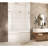 Shower Door 56 - 60" W X H, 1/4" Clear Tempered Glass, Proof Covering Film, Stainless Steel Comfort Grasp Handle, Brushed Nickel Look Water Blocking Lip For Dry Area Wrapping, Touch Appearance Strip