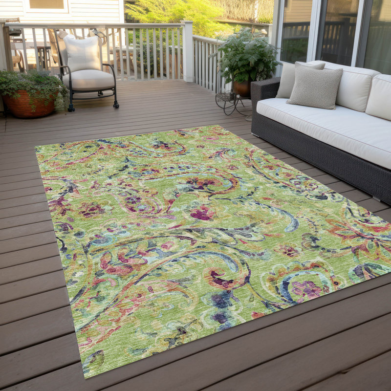 Tapis intérieur / extérieur Shovon avec envers antidérapant, Rectangle 9 pi x 12 pi