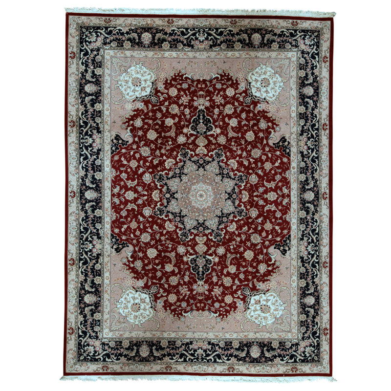Tapis rectangulaire noué à la main