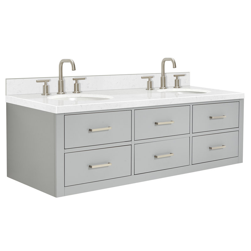 Macmullin Double Vanity, Gray, 60"