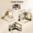 12" Mini Farmhouse Caged Ceiling Fan with Light Kit and Remote - White-1904218869-1904218766
