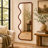 Cole And Grey Wood Wavy Room Brown Wall Mirror