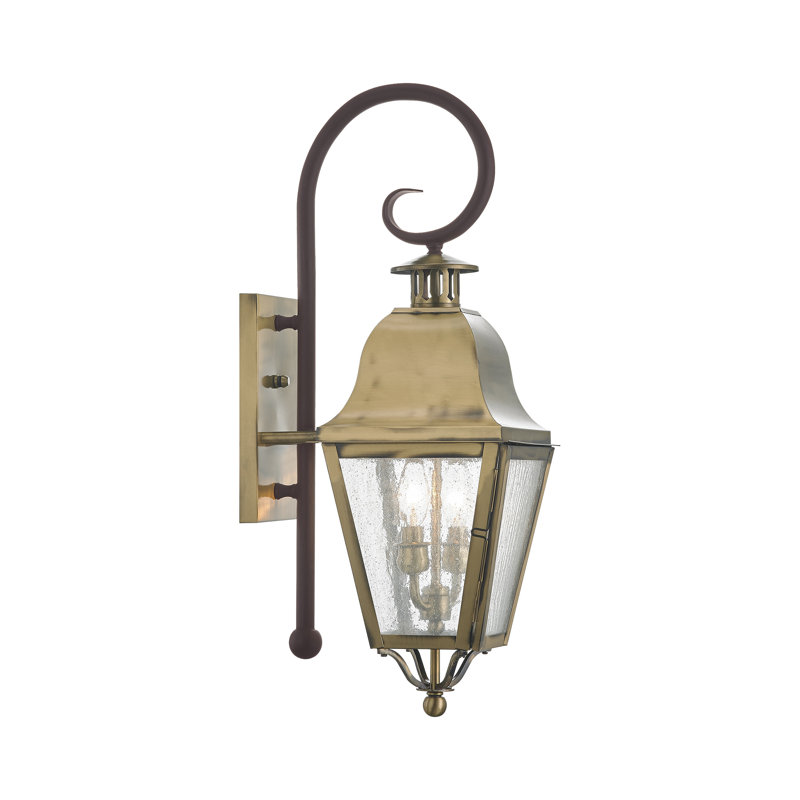 Arnfred Solid Brass Wall Light, 24.75" H x 8.25" W x 11.5" D, Antique Brass
