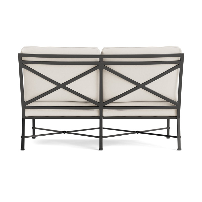 Venetian Outdoor 2 - Seat Loveseat, Fusion Natural, Textured Pewter