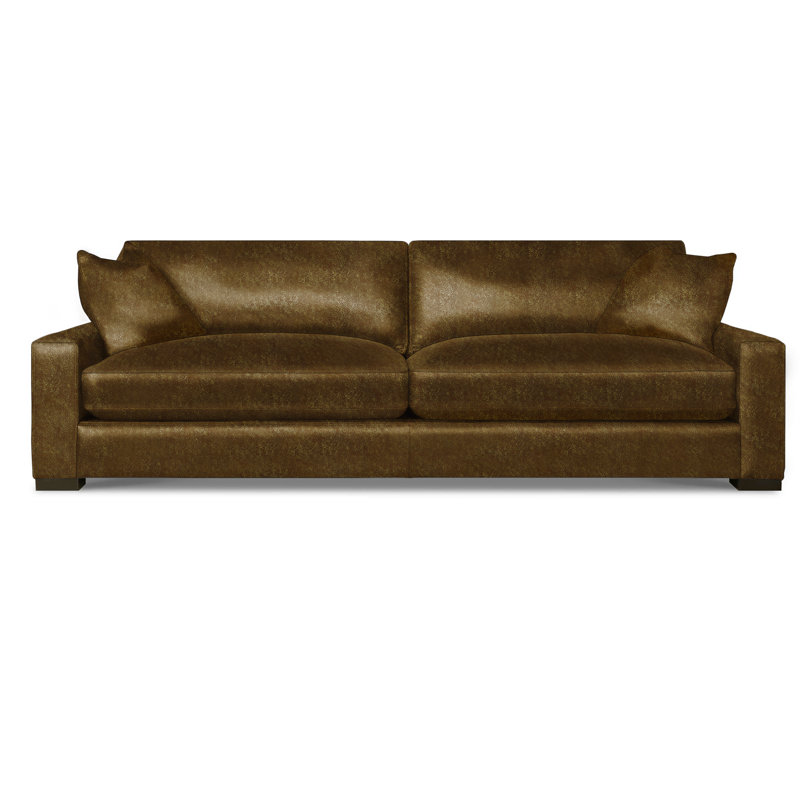 Bel Air 108'' Leather Sofa, Desert (Longhorn), Espresso