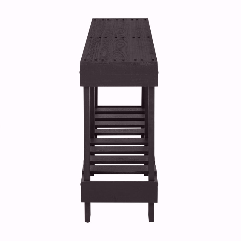 62.9" Vintage Entryway Table, Black