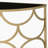 Eckel Contemporary Console Table with Half-Moon Style in Gold and Black
