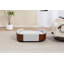 Lit pour chien en velours avec des pieds en bois robustes-803811420