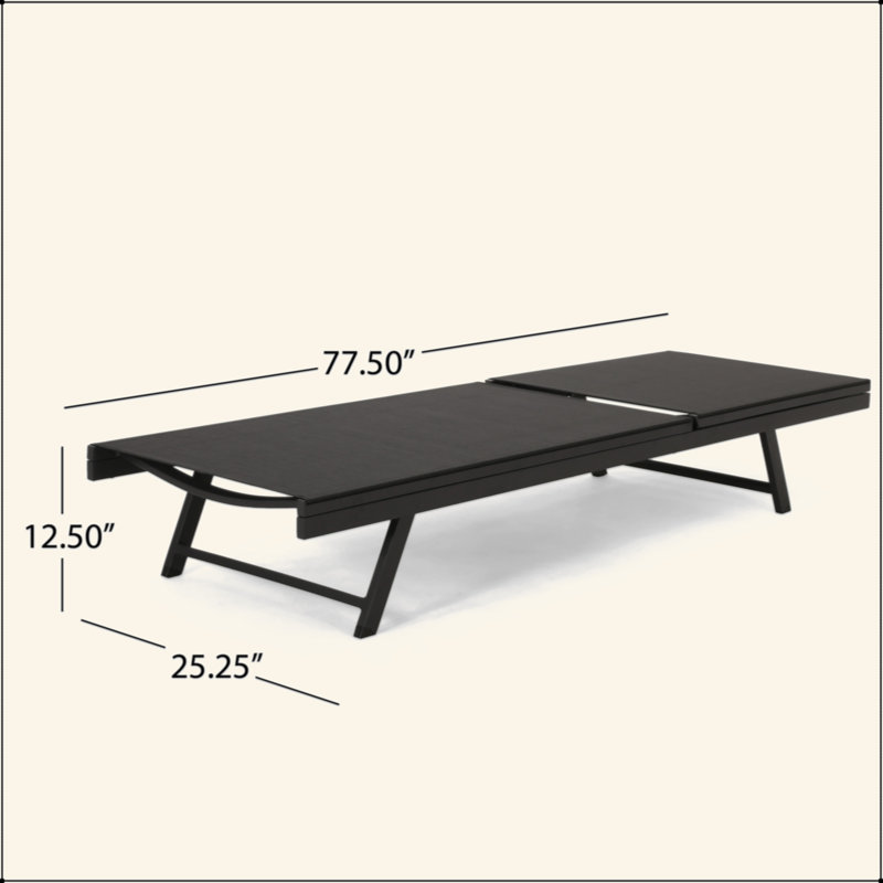 Versatile Outdoor Chaise Lounge For Ultimate Relaxation And Style, 2Pcs, 2, Black