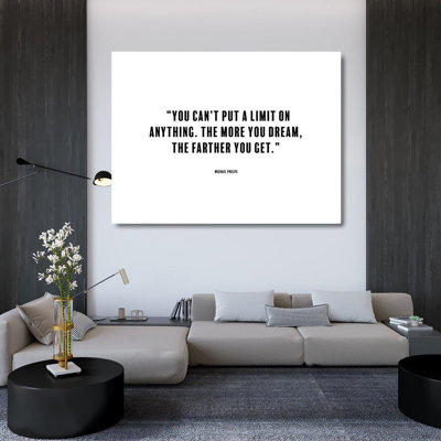 Art de la galerie Latitudey® ArtyQuotes sur toile tendue: Michael Phelps Citation: The More You Dream ArtsyQuotes-002271