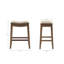 Sophisticated Saddle Counter Stool With Foam Inner And Copper Trimming Feature Captivating High Density Lining