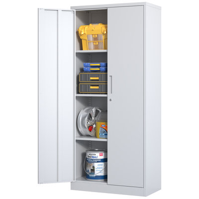 4 Piece Steel Single Storage Cabinet ( 70.87cm H x 31.5cm W x 15.75cm D)