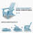 Oversized Folding Adirondack Chair, High-Back Textured Plastic Outdoor Patio Chairs with 400 lb Weight Capacity, Weatherproof & Fade-Resistant for Lawn, Garden, Deck, or Camping, Blue-64858598