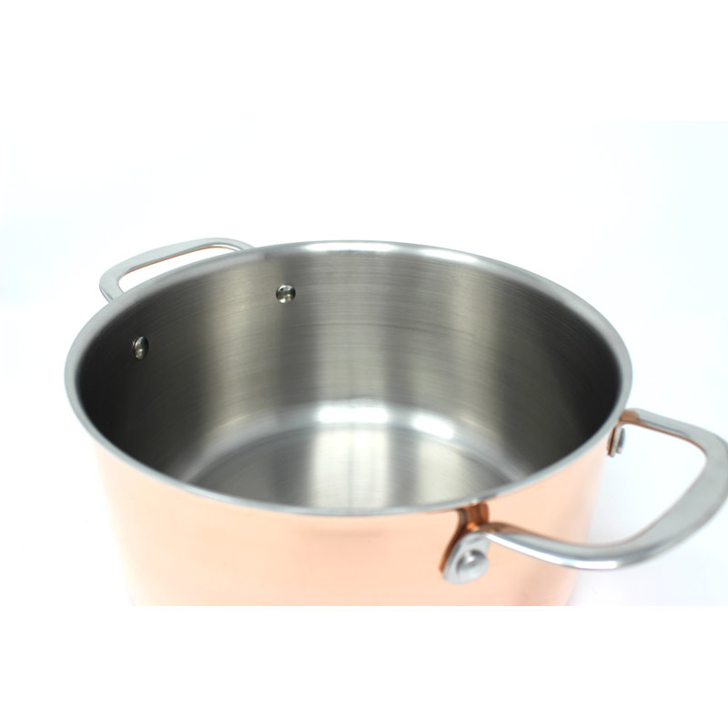 Batterie de cuisine 5 pintes Concord Cocotte ronde en cuivre Tr-iplie