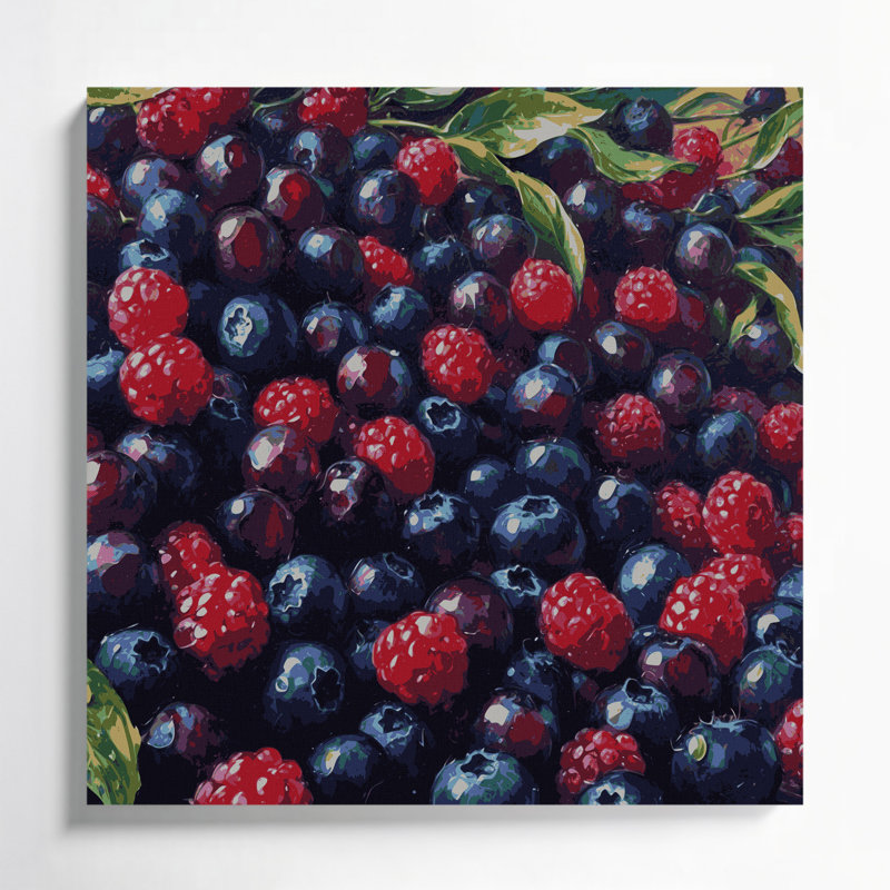 «Fruit Boysenberry», art mural sur toile mauve, H 12 po x l 12 po