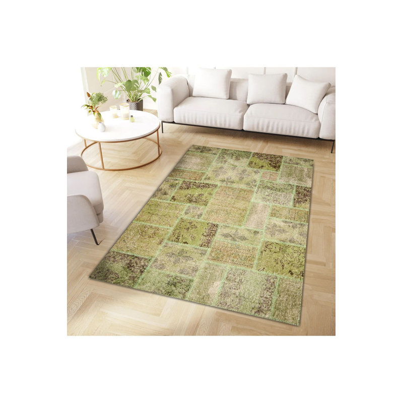 Tapis décoratif délavé patiné, Rectangle 3 pi 3 po x 4 pi 11 po