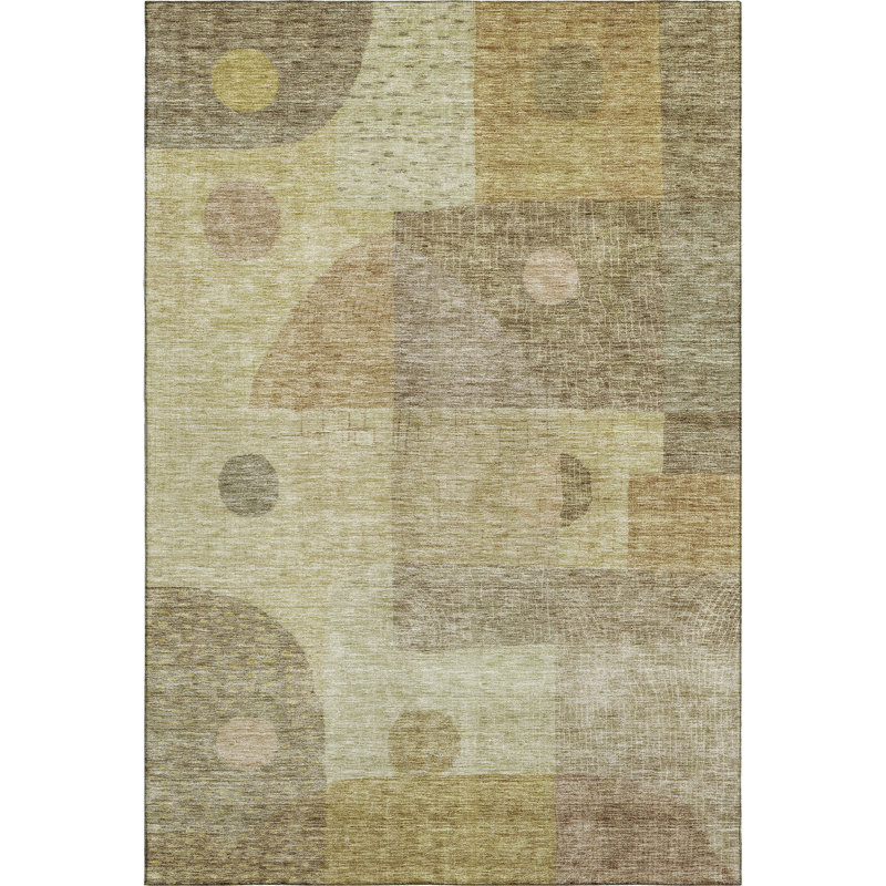 Premium Machine Washable Dilorenzo AMF1117 Geometric Rug, Rectangle 10' x 14'
