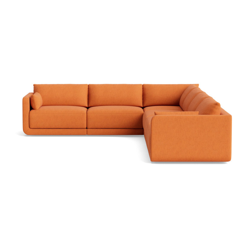 Eva Modular Sectional, Performance Weave - Carrot