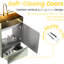 Meuble-lavabo moderne sur pied de 51 cm (20 po) avec lavabo monobloc en or brossé, E1, tiroir à fermeture amortie, option de fixation murale, embout en métal