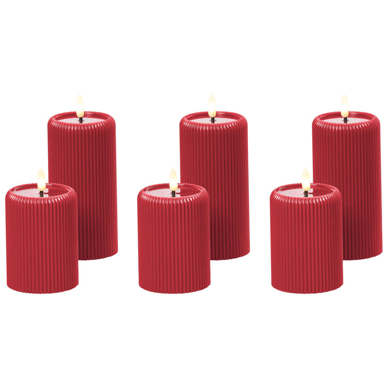 NOISETTE Decorative Accent Candle, Red