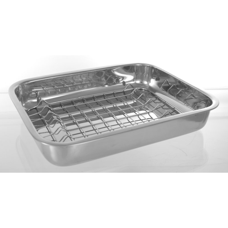Buckingham Stainless Steel Roasting Tray with Grill Rack 35 cm  