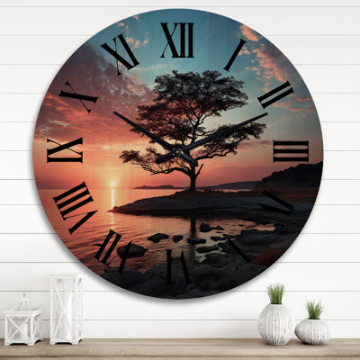 Horloge murale en bois massif Somer