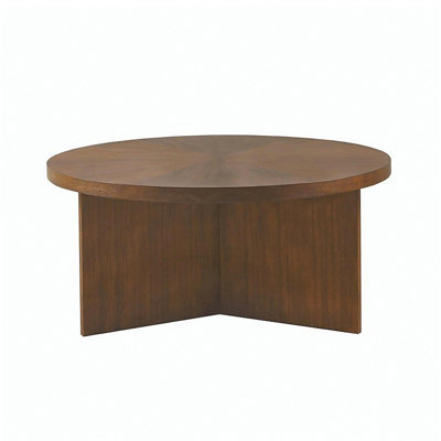 1 piece  See below Brown round coffee table