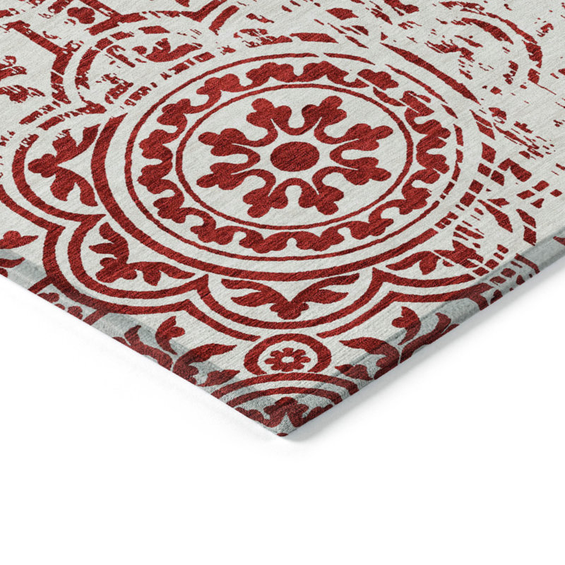 Lamanna Washable Oriental Indoor / Outdoor Rug, Runner 2'3" x 7'6"