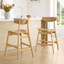 Tabouret de comptoir en bois massif-2085635104