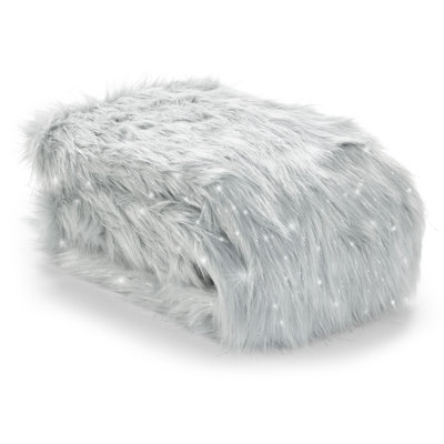 Metallic Fur Throw