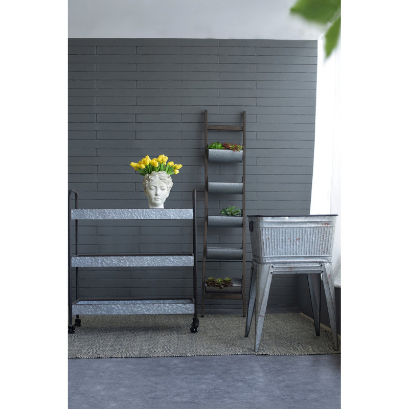 Large Galvanized Tub, 20.5X20.5X21 Inches, Ice Buckets, Planters, Rustic Appearance, Home Decor Rivet Fasteners