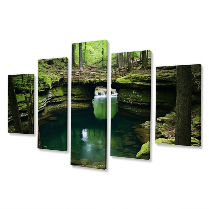 «Hot Spring National Park Arkansas» sur toile, reproduction de 5 pièces