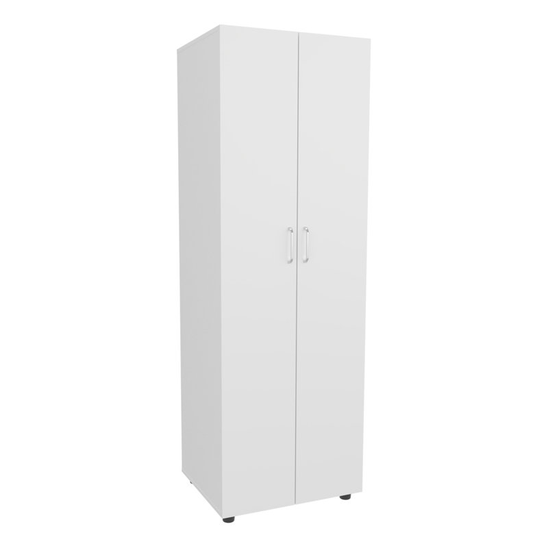 Armoire, deux tablettes intérieures, tringle, double porte, rangement pour vêtements et chambre