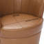 Fauteuil d'appoint rembourré en cuir véritable et fauteuil pivotant-120095812