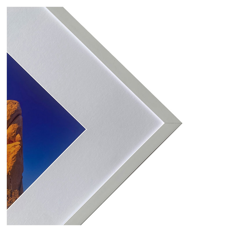 Cadre photo en panneau de fibres à densité moyenne blanc avec verre PS, affichage mural 8 po x 12 po