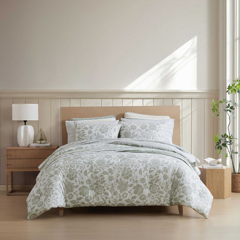 Ensemble d'édredon réversible en coton Nautica Jacob Bay, Édredon pour lit simple + 1 taie décorative stan