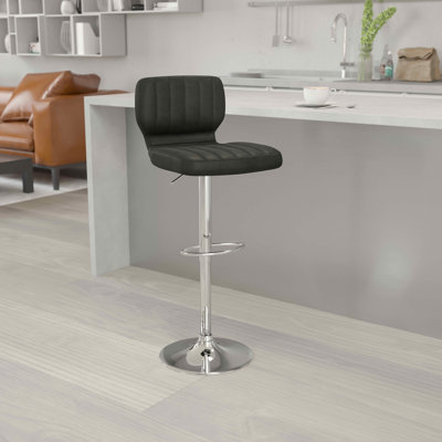 Troutville Swivel Upholstered Adjustable Height Counter Stool