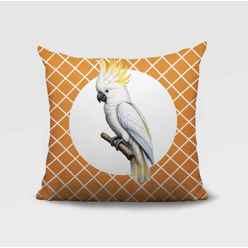 Coussin réversible intérieur / extérieur Cockatoo, 18 x 18, Orange